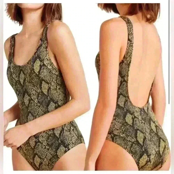 Solid & Striped Anne Marie Snake Print Size XS Extra small - Picture 1 of 9